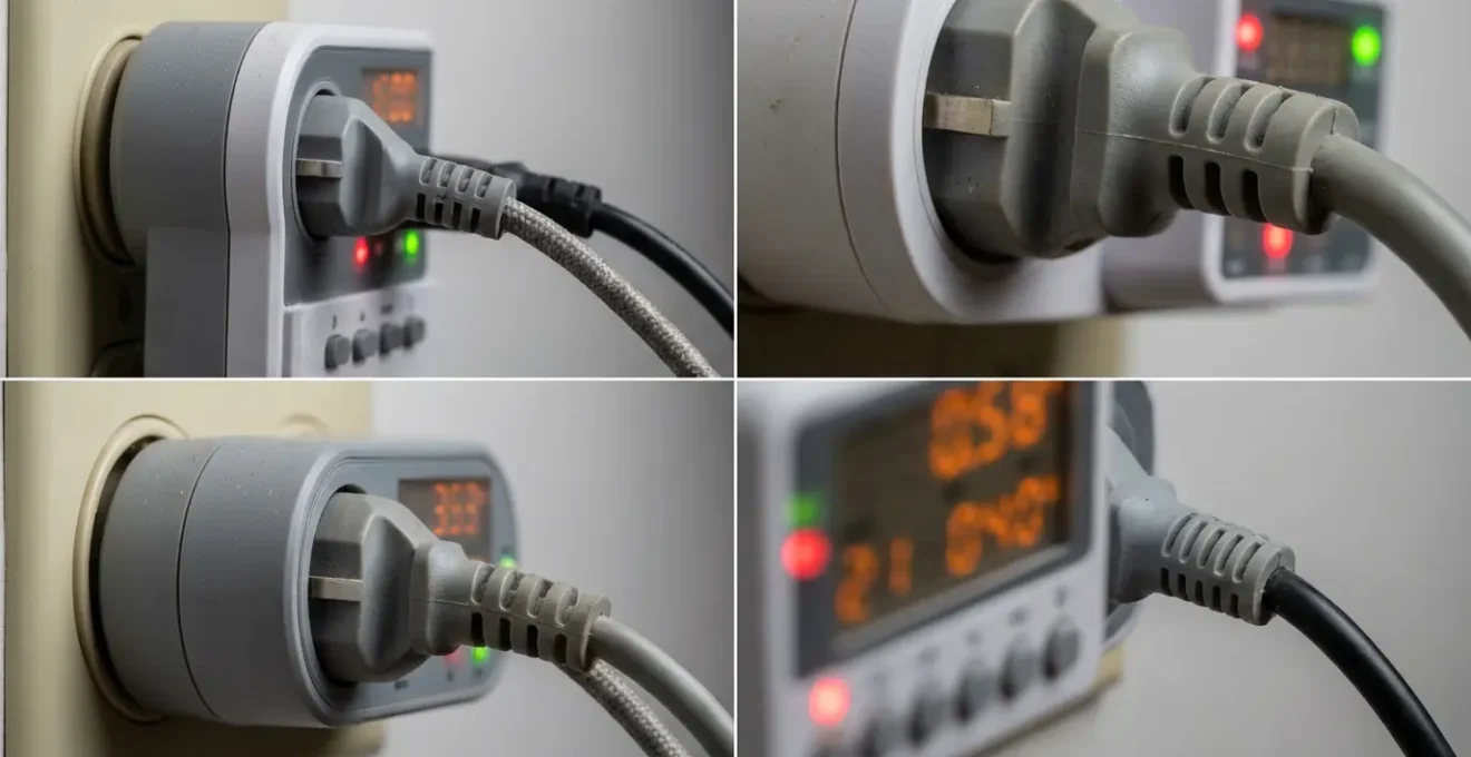 Appareils de mesure de consommation électrique installés sur différents équipements domestiques