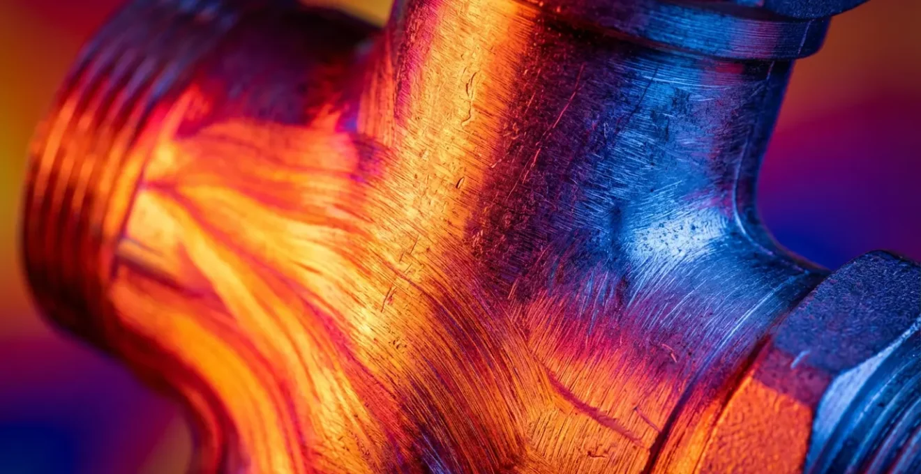 Thermographie infrarouge montrant les déperditions de chaleur dans des pièces inoccupées